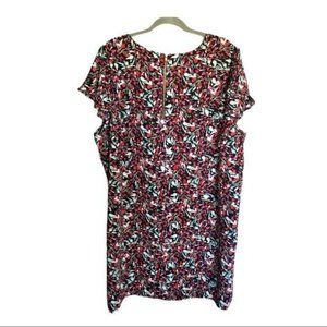 Tahari My Perfect Shape Plus Floral Shift Cap Ruff